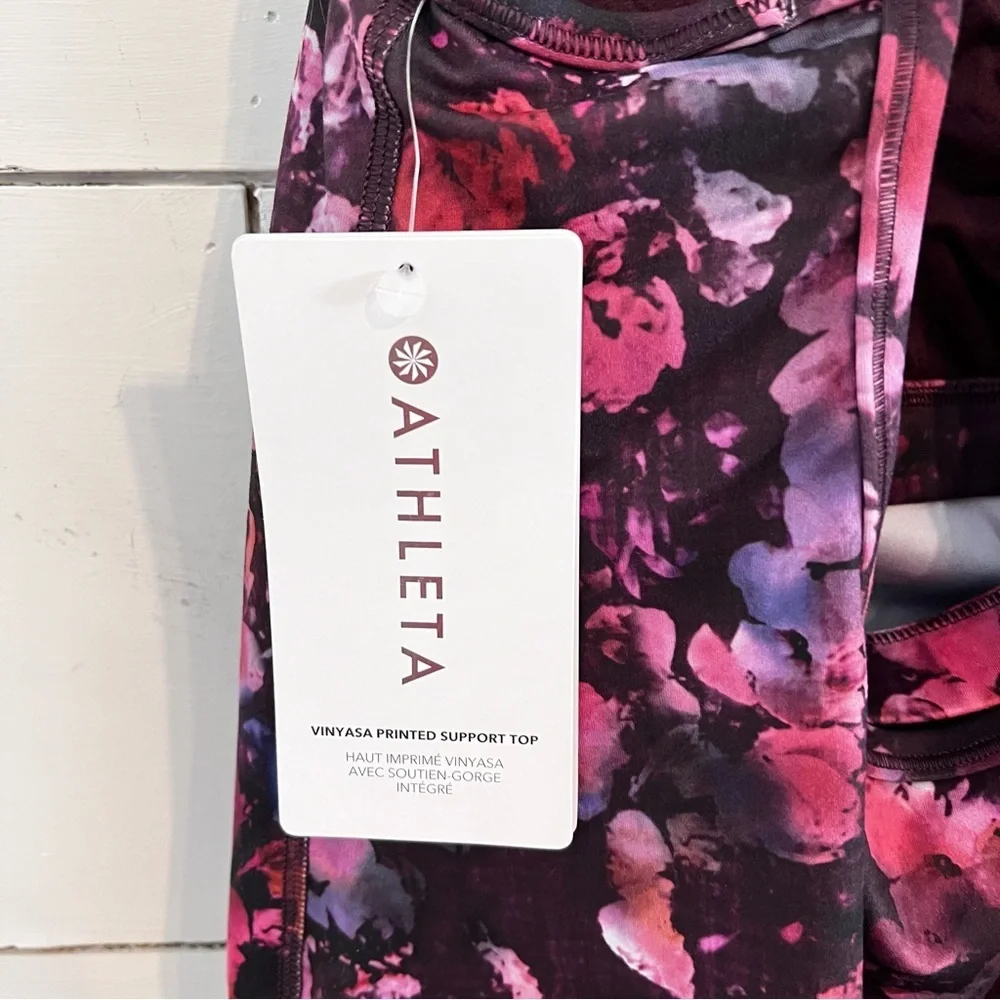 Athleta Vinyasa Printed Support Top. Size Small. New With Tags.